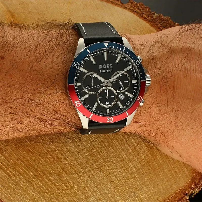 Hugo Boss Troper Chronograph Pepsi Quartz Men's Watch- 1514099